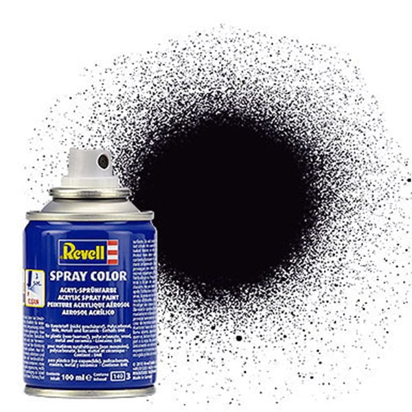 Revell Acrylic 100ml Spray Black Matt RVP 34108