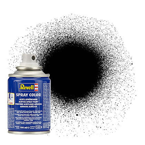Revell Acrylic 100ml Spray Black Silk RVP 34302