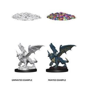 Wizkids D&D Nolzurs Marvelous Unpainted Miniatures Wave 10 Blue Dragon Wyrmling 73852