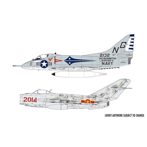 Airfix MiG-17F Fresco Douglas A-4B Skyhawk Dogfight Double Gift Set A50185