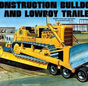 AMT Lowboy Trailer & Bulldozer Combo 1:25 Scale 1218