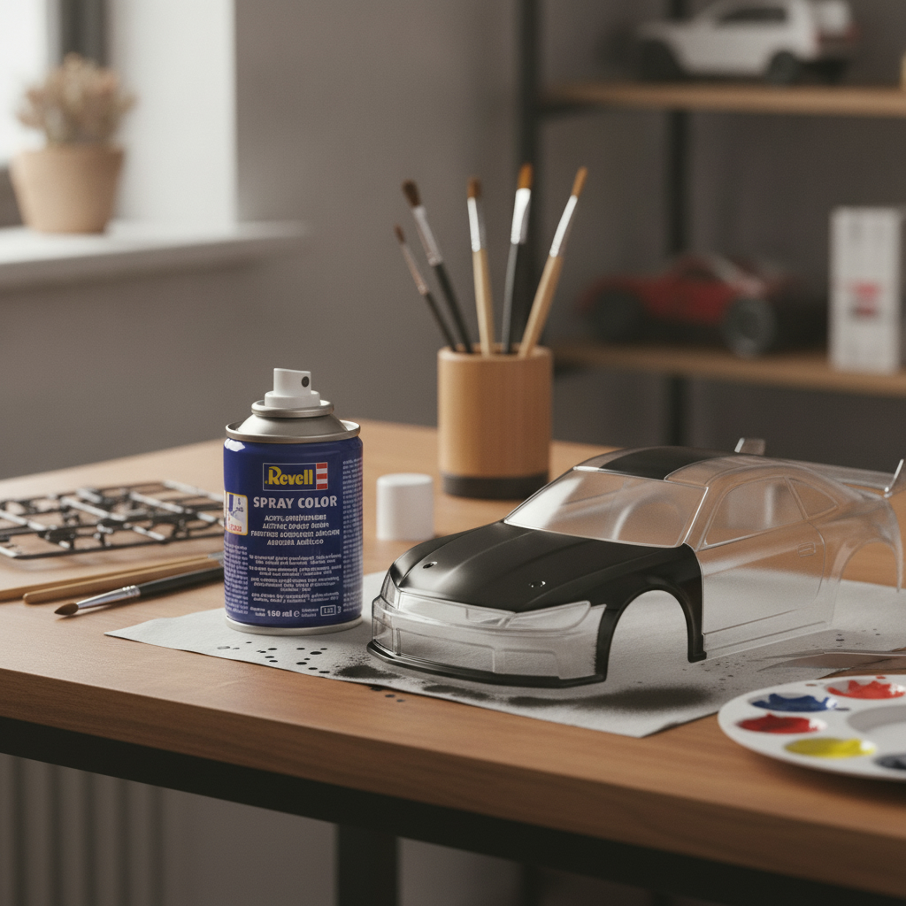 Revell Acrylic 100ml Spray Black Matt RVP 34108