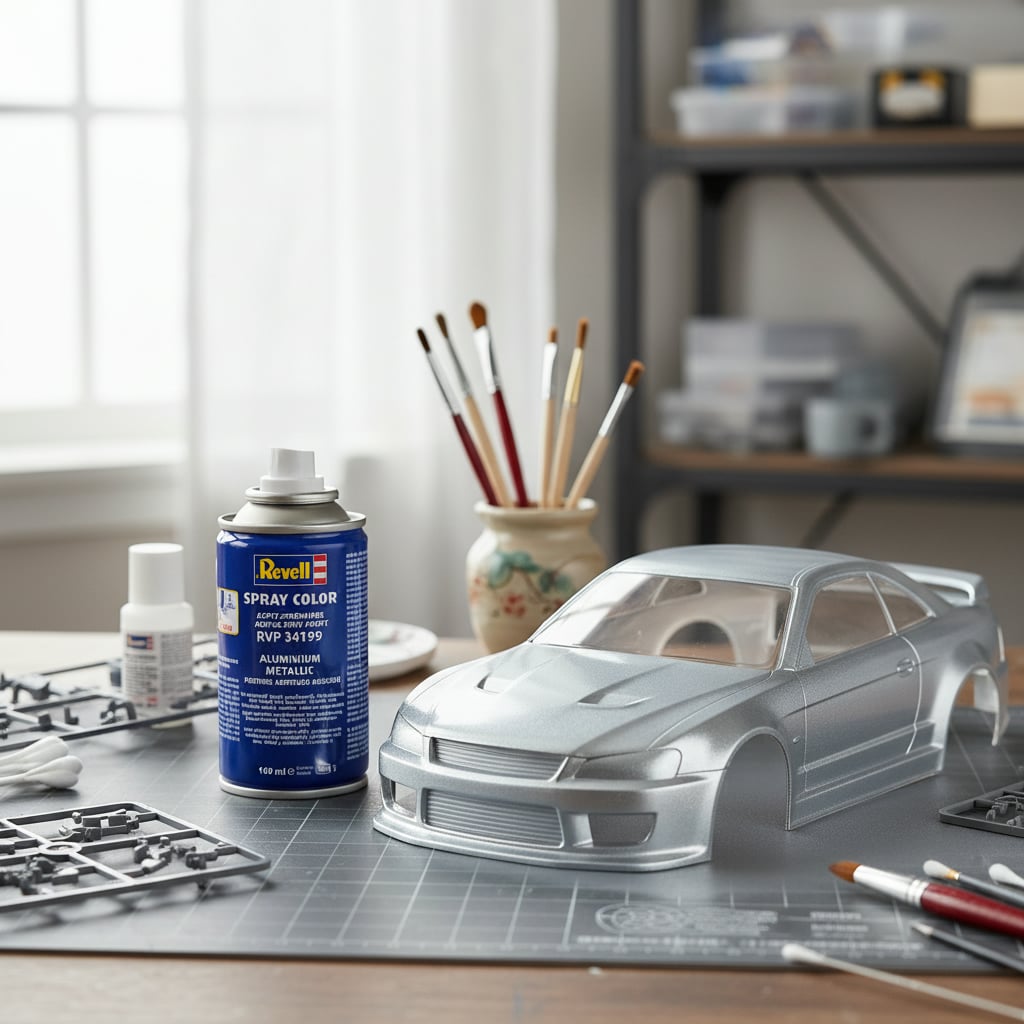Revell Acrylic 100ml Spray Aluminium Metallic RVP 34199