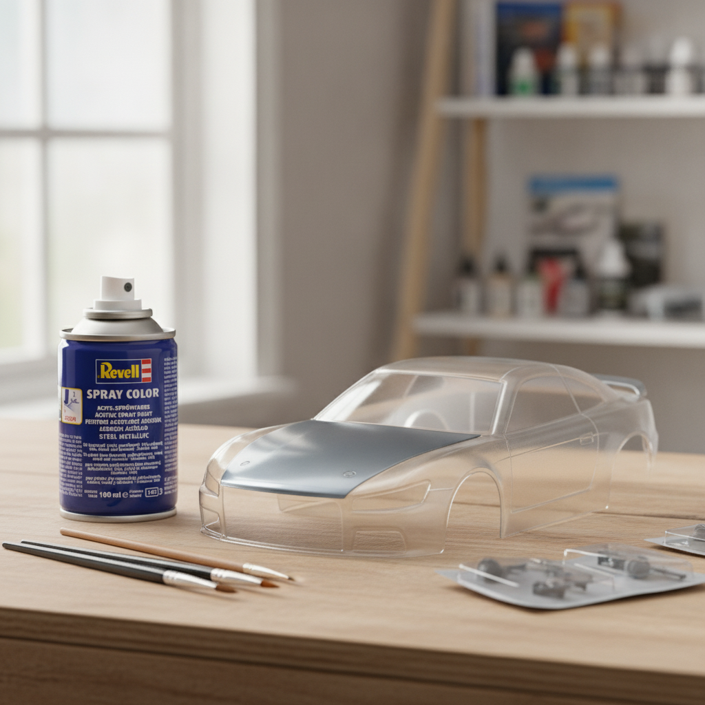 Revell Acrylic 100ml Spray Steel Metallic RVP 34191