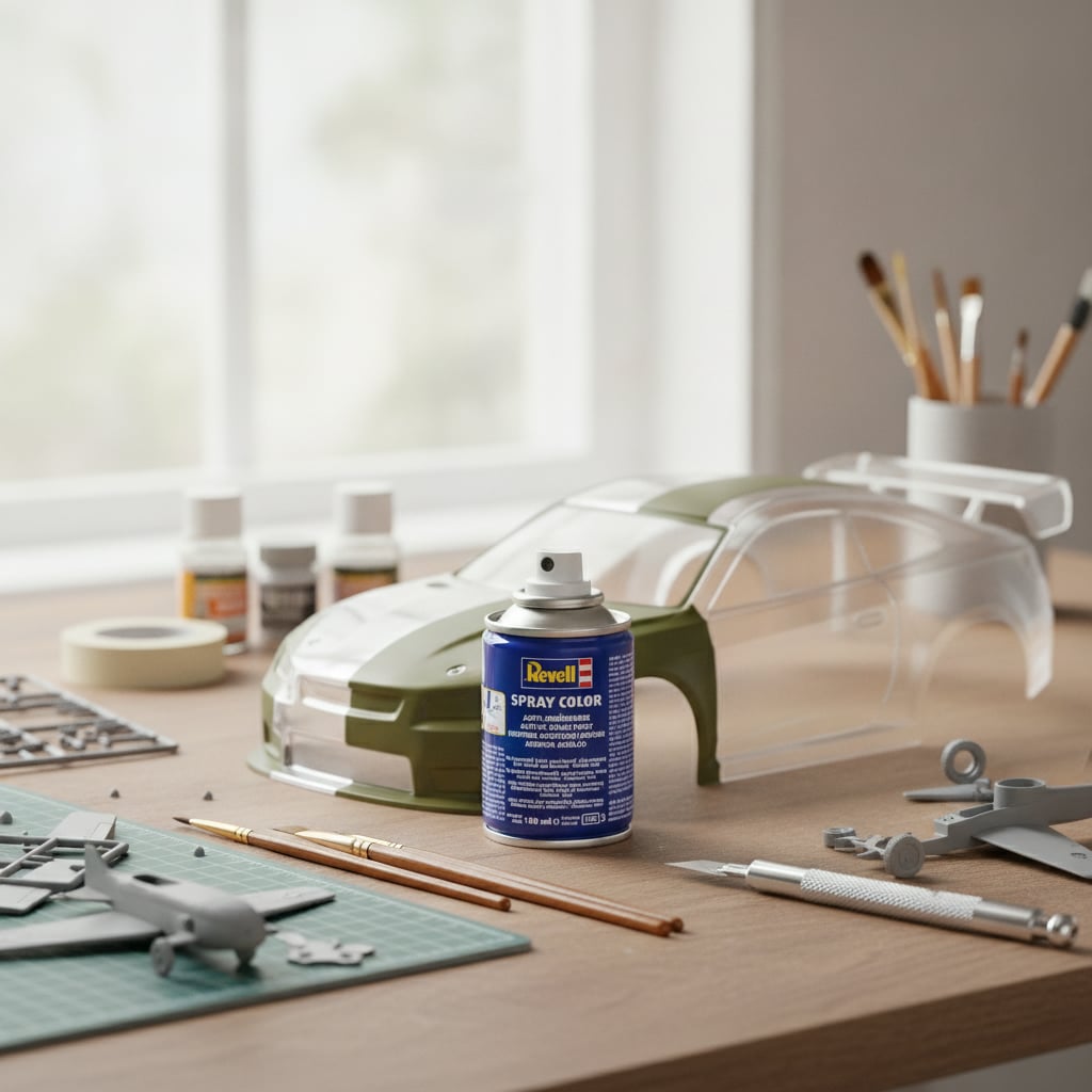 Revell Acrylic 100ml Spray Nato Olive Matt RVP 34146