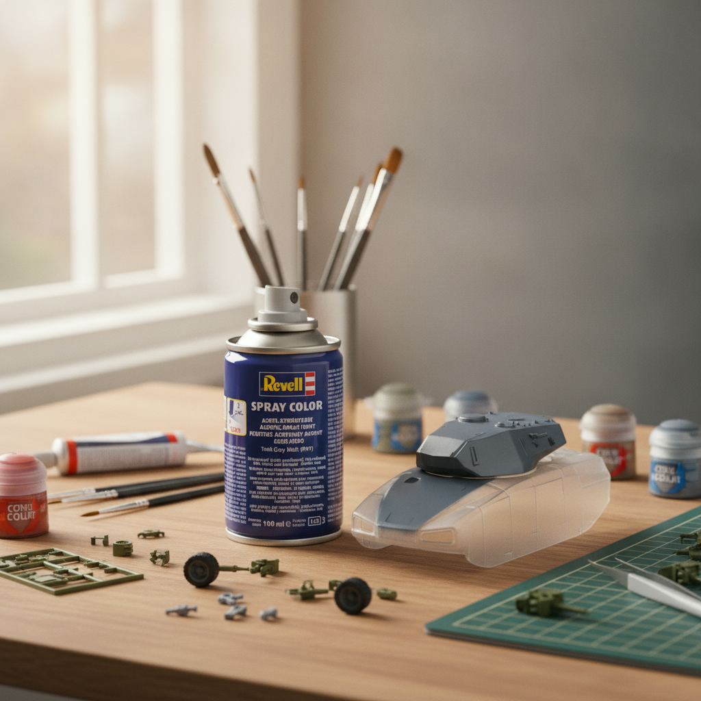 Revell Acrylic 100ml Spray Tank Grey Matt RVP 34178