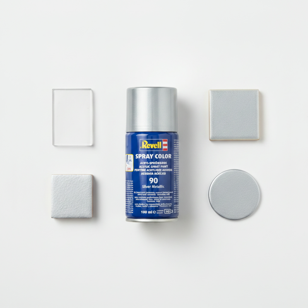 Revell Acrylic 100ml Spray Silver Metallic RVP 34190