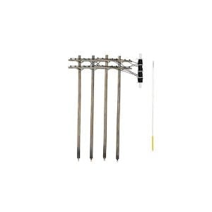 Woodland Scenics Utility Pre-Wired Poles Double Crossbar N Scale US2251