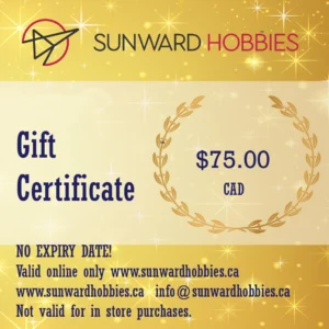 Sunward Hobbies Gift Card 75 CAD