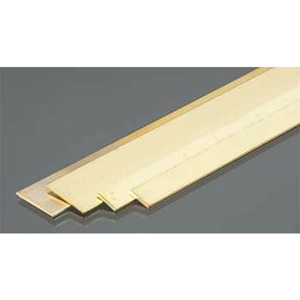Brass Strips .032 x 1/4 & 1/2 Bendables Pack of 3 12" Long K&S