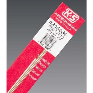 3/64" x .006 Round Brass Tube Pack of 2 K&S Engineering 815036
