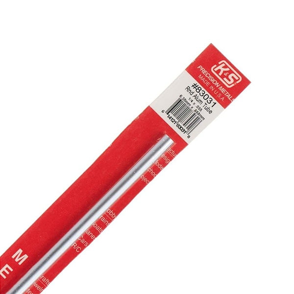 1/4" x .035 Aluminum Tube Pack of 1 K&S Engineering 83031