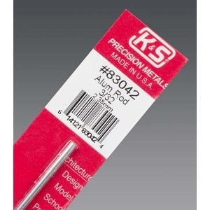3/32" Aluminum Rod Pack of 1 K&S Engineering 83042