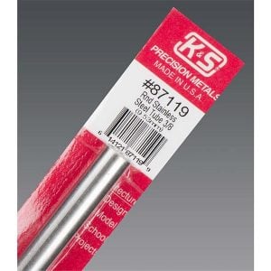 3/8" x .028 Rd. Stainless Steel Tube Pack of 1 K&S Engineering 87119