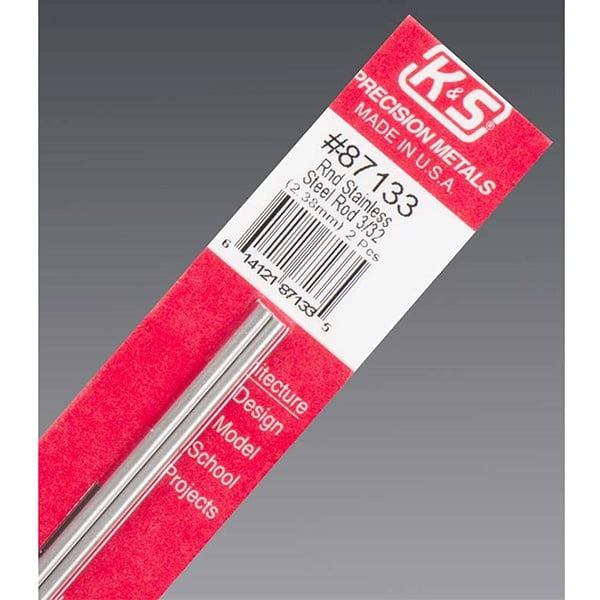 3/32" Rd. Stainless Steel Rod Pack of 1 K&S Engineering 87133