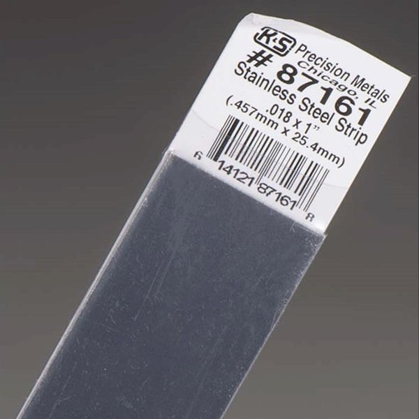 .018 x 1" Stainless Steel Strip Pack of 1 K&S Engineering 87161