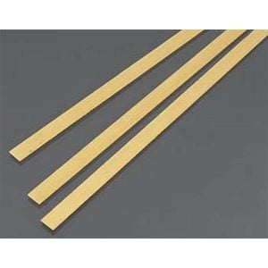 K&S Engineering 9840 Lot de 3 bandes en laiton de 0,5 mm THK x 6 mm de large 300 mm de long