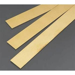 0,5 mm THK x 18 mm de large en laiton Lot de 3 bandes de 300 mm de long K&S Engineering 9842