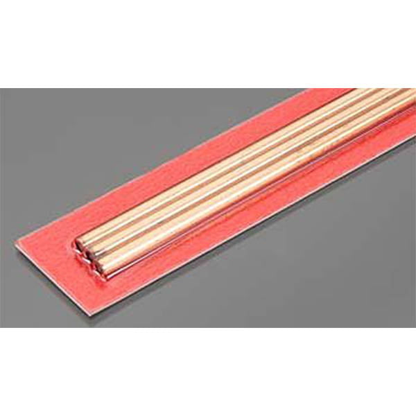 4mm OD X .36mm Wall Round Copper Tube Pack of 3 300mm Long K&S Engineering 9872