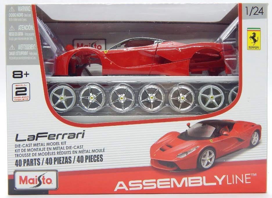 Maisto 1:24 Scale Assembly Line LaFerrari Die-Cast Vehicle - Red