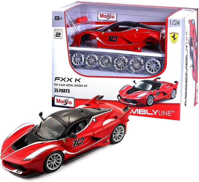 Maisto Al Ferrari Fxx-K Multicolor Diecast Model Building Kit 1:24 Scale 39132