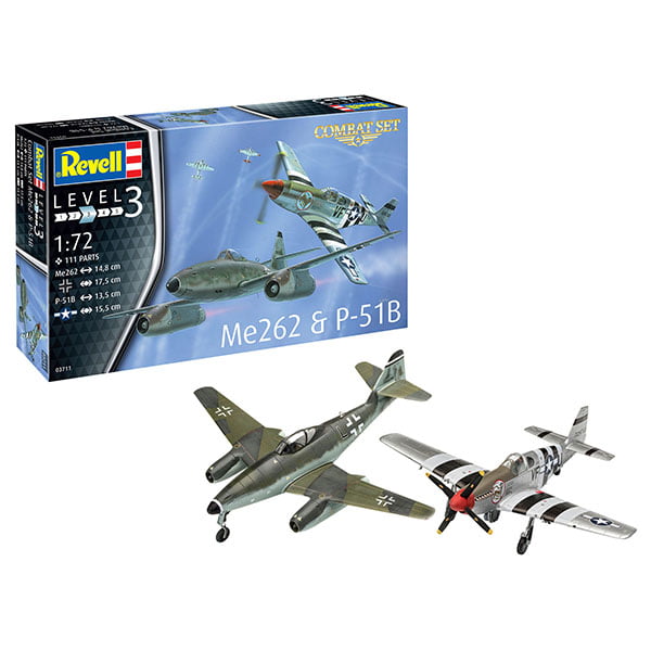 Revell Me262 and P-51B Combat Set 1/72 Scale RVG 03711