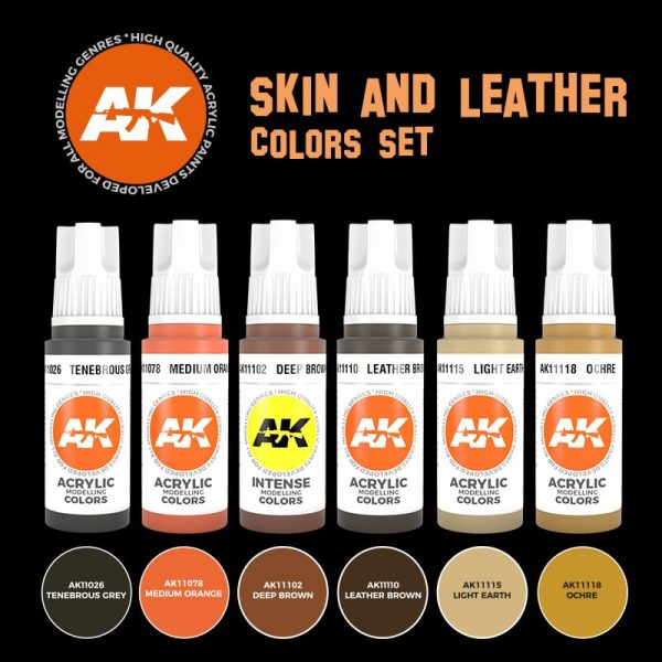 AK Interactive Skin and Leather Color Set AKI 11613