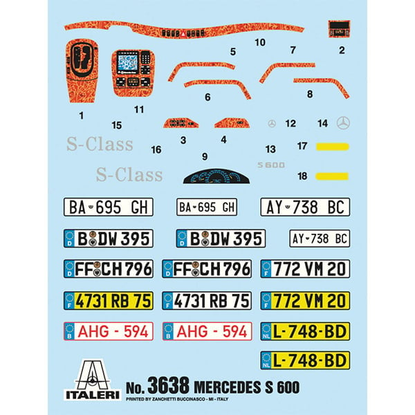 Italeri Mercedes-Benz 600S 1/35 Scale 3638