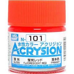 Mr Hobby Acrysion Fluorescent Red Semi-Gloss Primary N101