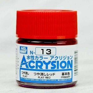 Mr Hobby Acrysion Flat Red Gloss Primary N13