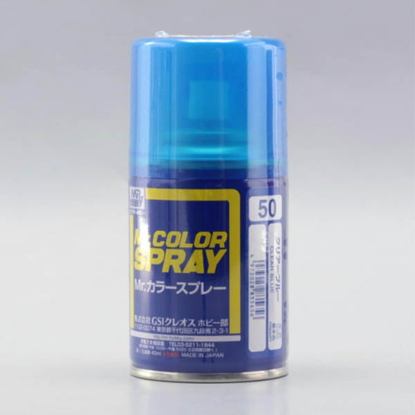Mr Color Spray S50 Clear Blue Gloss Primary S50