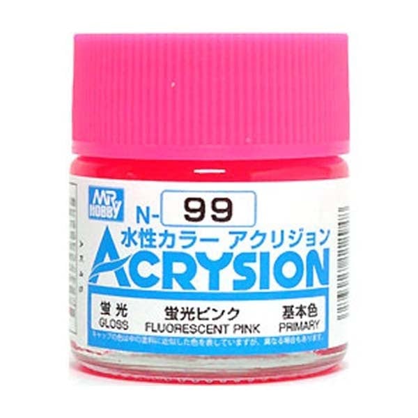 Mr Hobby Acrysion Fluorescent Pink Semi-Gloss Primary N99