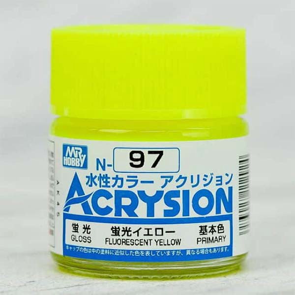 Mr Hobby Acrysion Fluorescent Yellow Semi-Gloss Primary N97