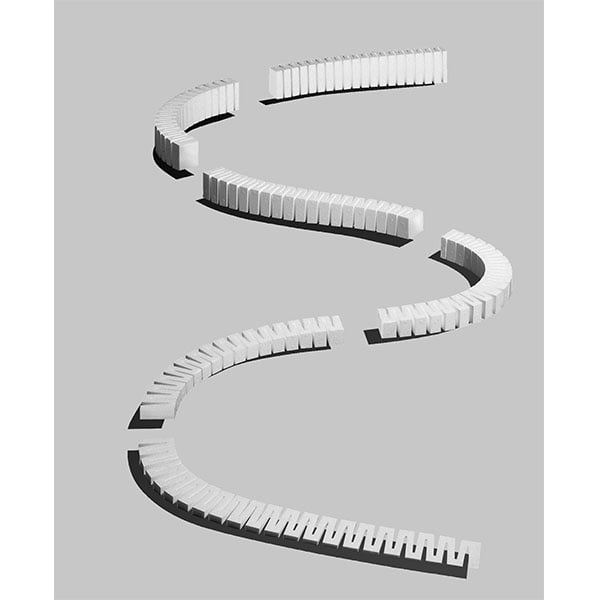SubTerrain System - 3% Incline/Decline Set - 6 pcs. 6 sections raise/lower 4 1/2 in (11.4 cm) in a 12 ft (3.65 m) run, each section measuring 2 1/2" in x 24" (6.35 x 60.9 cm) Incline/Decline Sets include the high-density foam pieces necessary to raise the elevation of your track from 0 to 4½ inches, or lower the elevation of your track from 4½ inches to 0 inches, allowing for a smooth transition from one height to another. Incline/Decline Sets come in either 2%, 3% or 4% grades. Sets are the ideal way to raise or lower the elevation of your track quickly and easily. To install Incline/Decline Sets, pin in place with Foam Nails and attach with Foam Tack Glue™ or the Low Temp Foam Glue Gun and Glue Sticks.