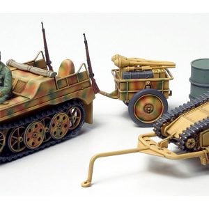 Tamiya 1/48 Kettenkraftrad with Infantry Cart and Goliath 32502