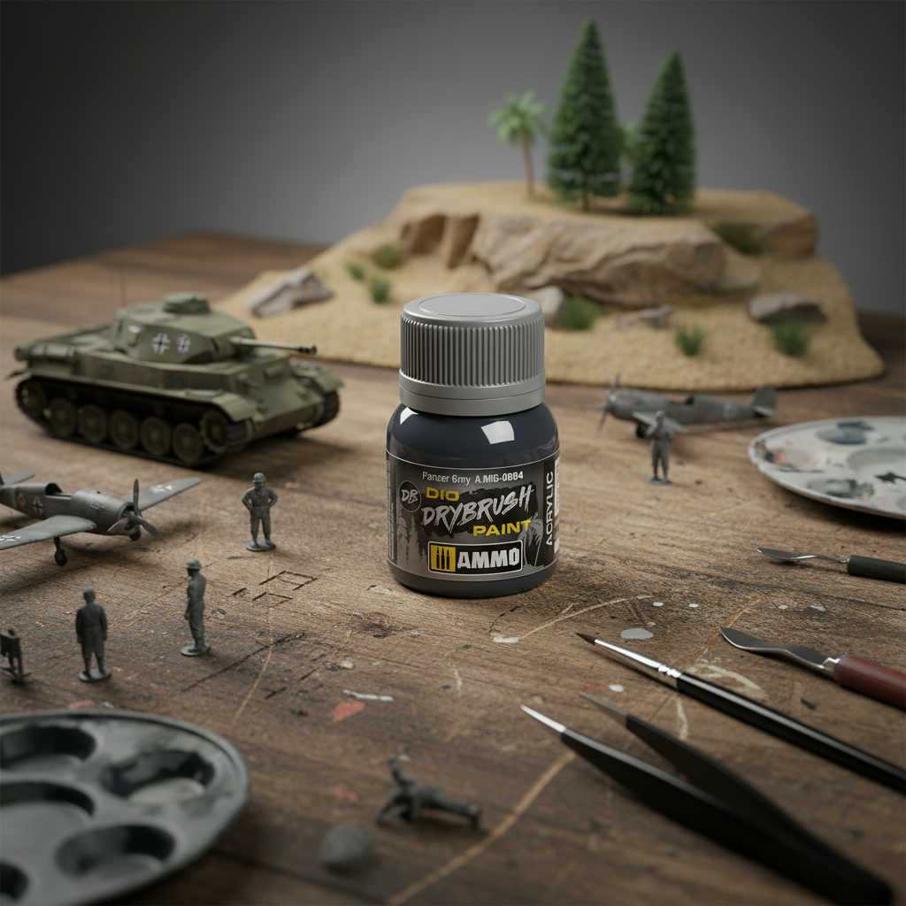 Ammo by Mig Dio Brosse à sec Panzer Gris AMIG0604