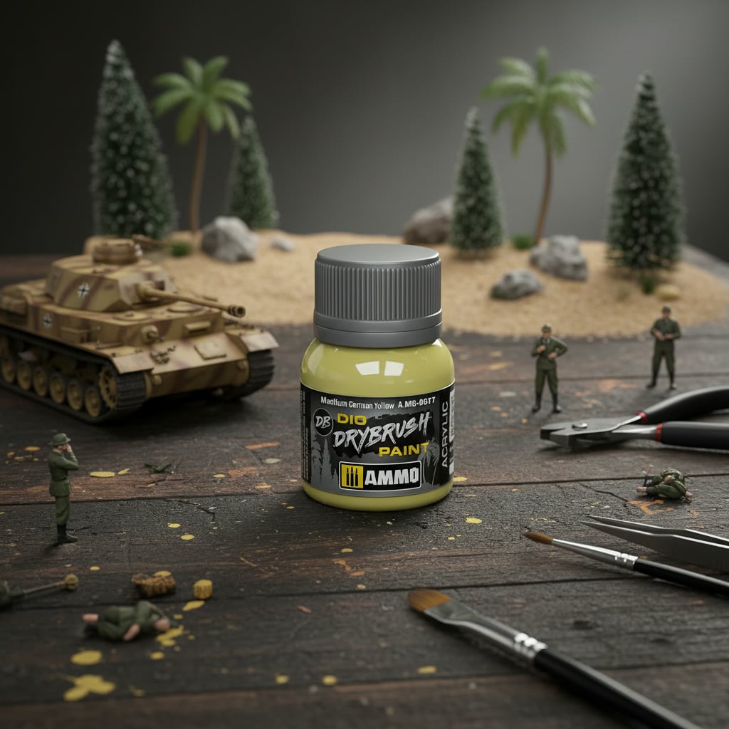 Ammo by Mig Dio Drybrush Medium German Yellow AMIG0617