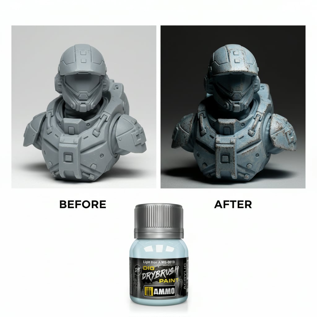 Ammo by Mig Dio Drybrush Light Blue AMIG0613