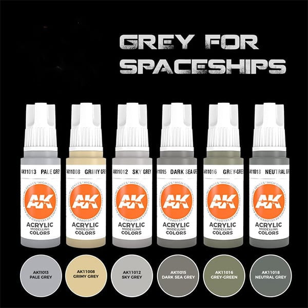 AK Interactive Grey for Spaceships Set 11614