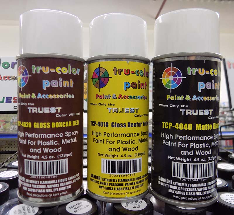New Expanded Line of Tru-Color Spray Cans and Paints now at Sunward Hobbies