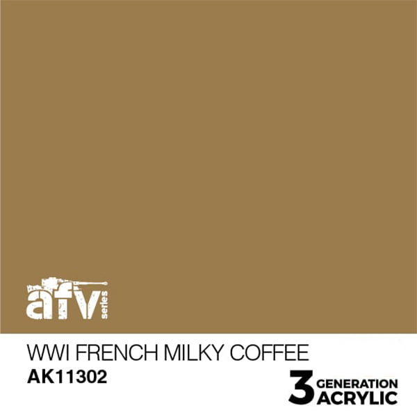 AK Interactive Acrylics AFV WWI French Milky Coffee 11302