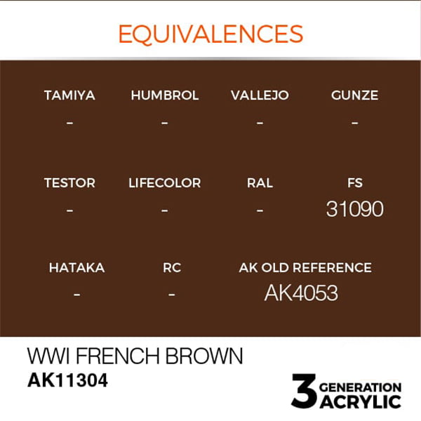 AK Interactive Acrylics AFV WWI French Brown 11304