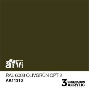 AK Interactive Acrylics AFV RAL 6003 Olivgrün opt.2 11310