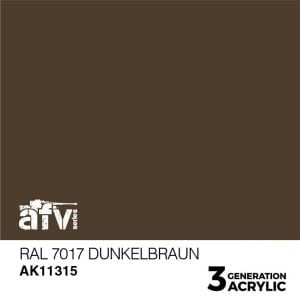 AK Interactive Acrylics AFV RAL 7017 Dunkelbraun 11315