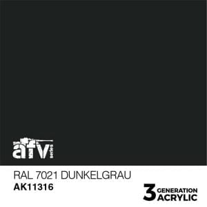 AK Interactive Acrylics AFV RAL 7021 Dunkelgrau 11316