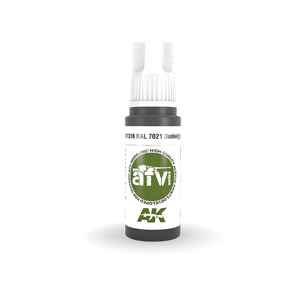 AK Interactive Acrylics AFV RAL 7021 Dunkelgrau 11316