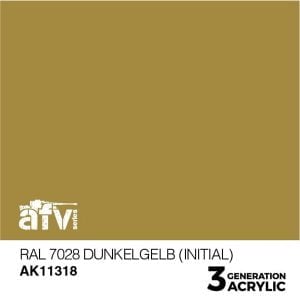 AK Interactive Acrylics AFV RAL 7028 Dunkelgelb Initial 11318
