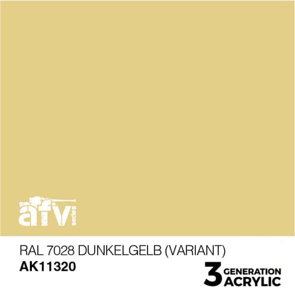AK Interactive Acrylics AFV RAL 7028 Dunkelgelb Variant 11320