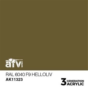 AK Interactive Acrylics AFV RAL 6040 F9 Helloliv 11323