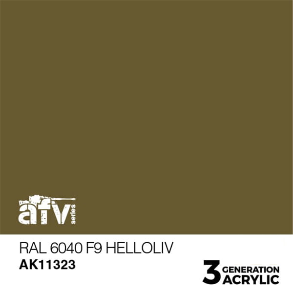 AK Interactive Acrylics AFV RAL 6040 F9 Helloliv 11323